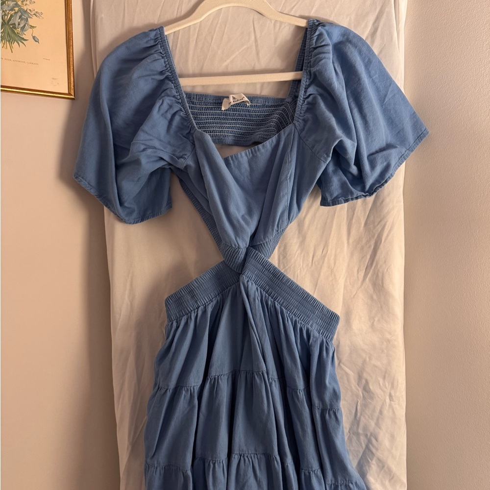 Blue Cut Out Sundress